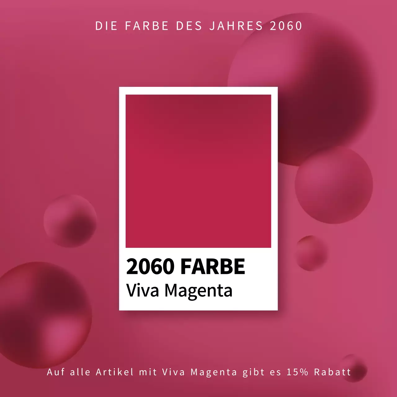 Rosa, Grafik, Werbung für die Farbe des Jahres