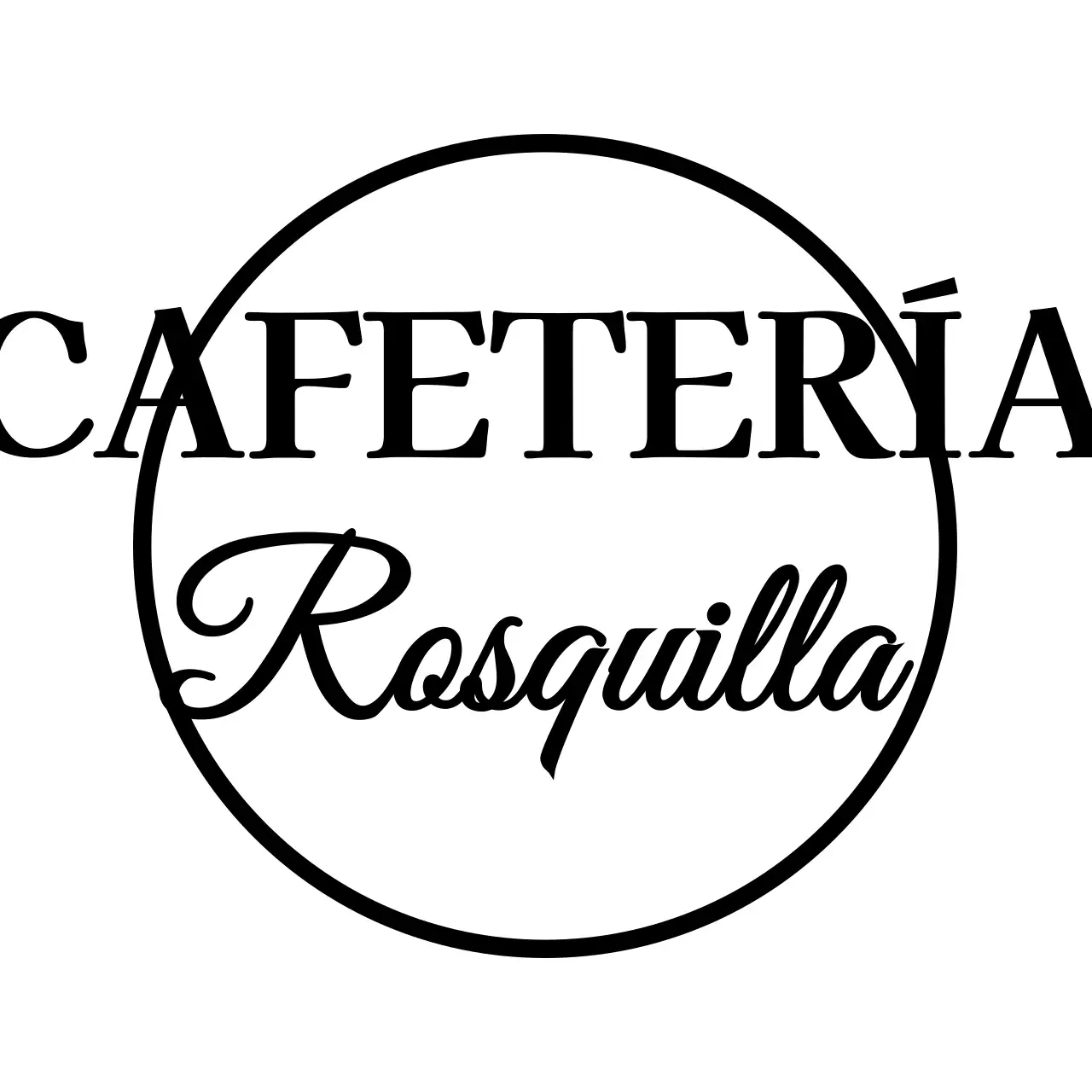 El nombre de una panadería con texto en cursiva negra y cursiva inglesa