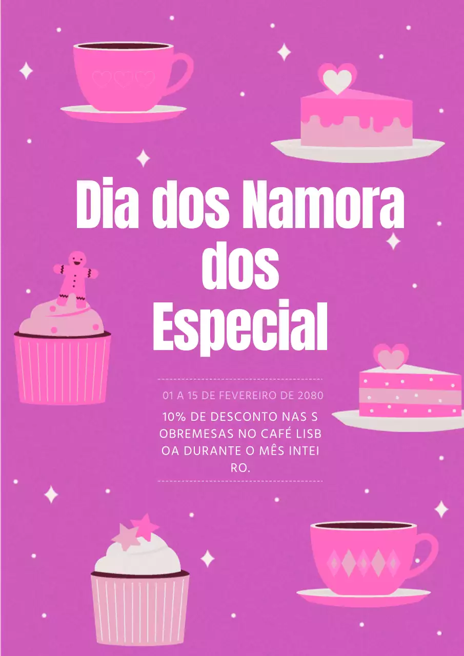 Um café cor-de-rosa, ilustrado no Dia Branco