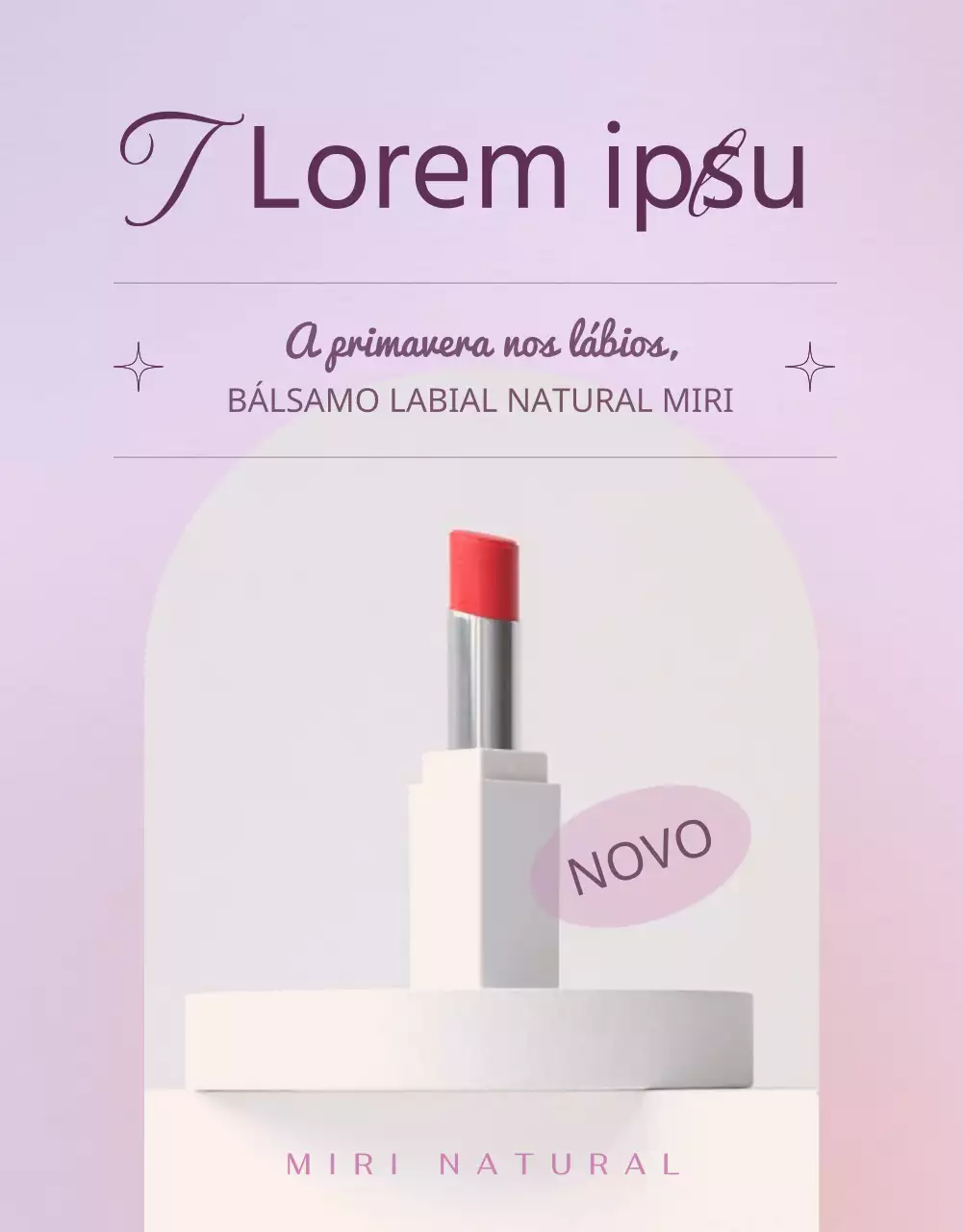 Cosméticos com tonalidades emocionais para realçar fotografias cor-de-rosa e roxas