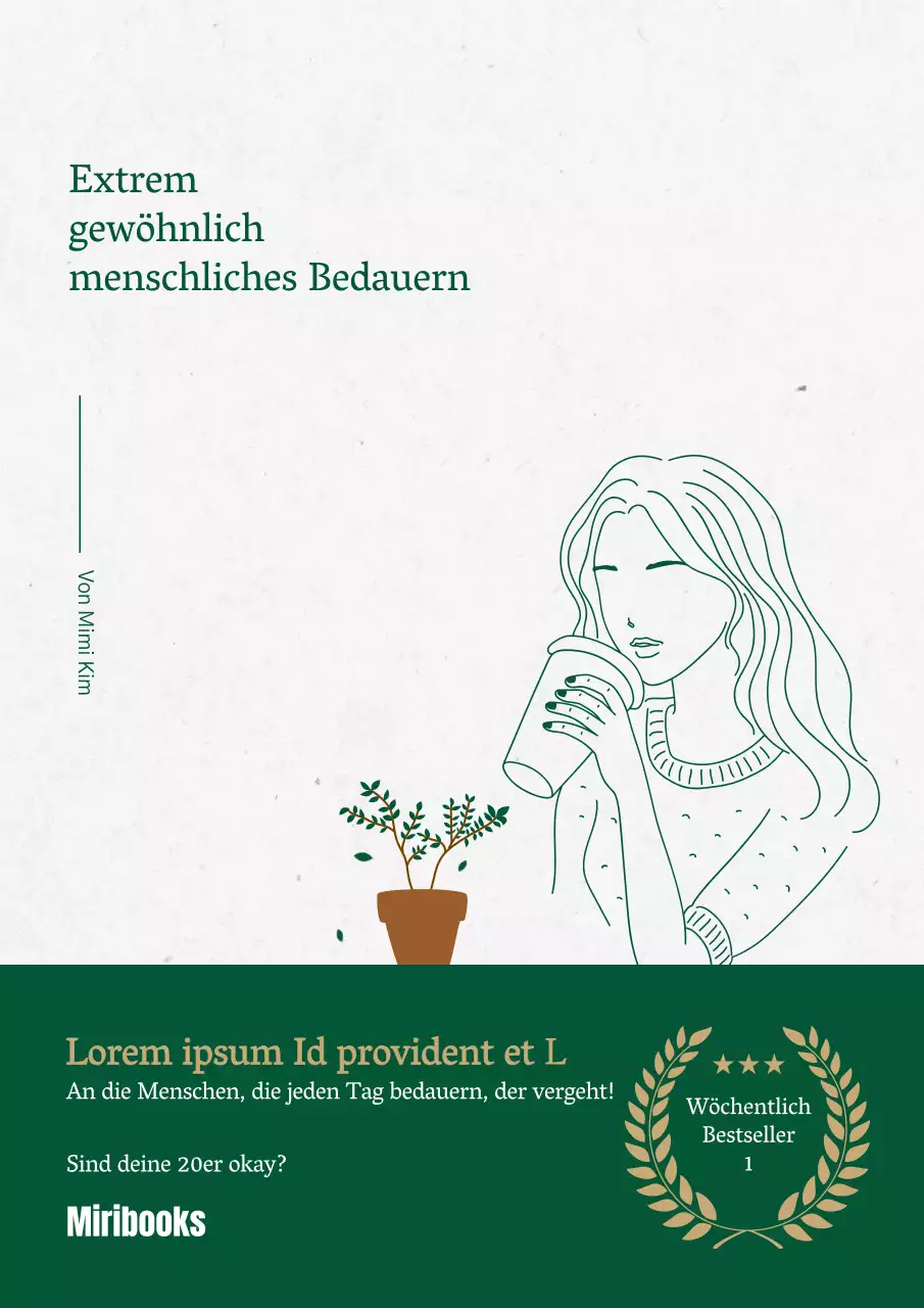 Grün Einfaches und stilvolles illustriertes Konzept