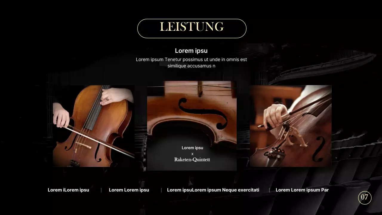 Einfache Konzertgruppenmappe in Schwarz