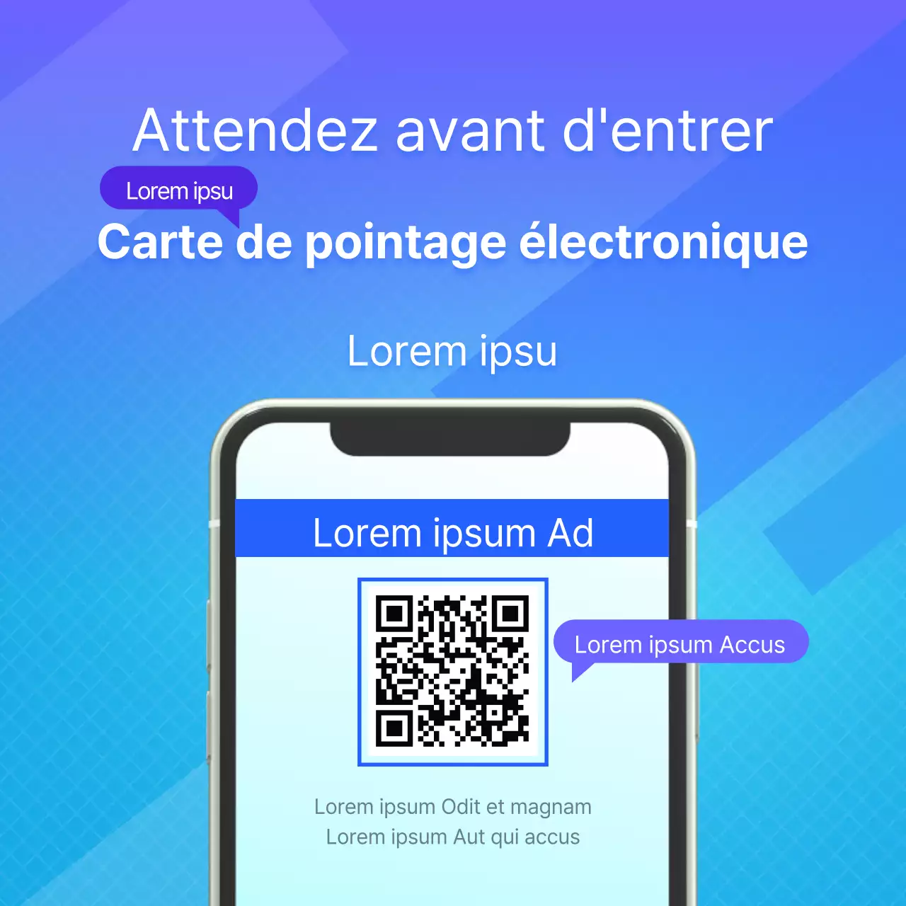 Maquette de smartphone Instructions pour le passeport électronique