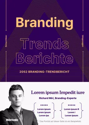 Branding-Trends in lila und gelb Bericht