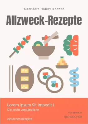 Beige Emotionales Einfaches Kochen Rezeptbuch Cover