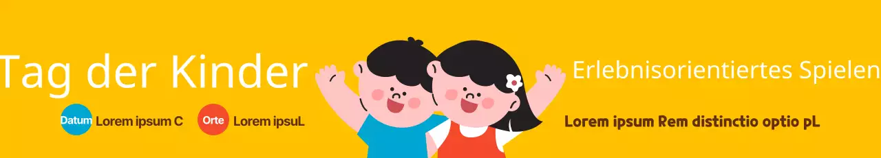 Aufgeregtes Kind auf gelbem Hintergrund