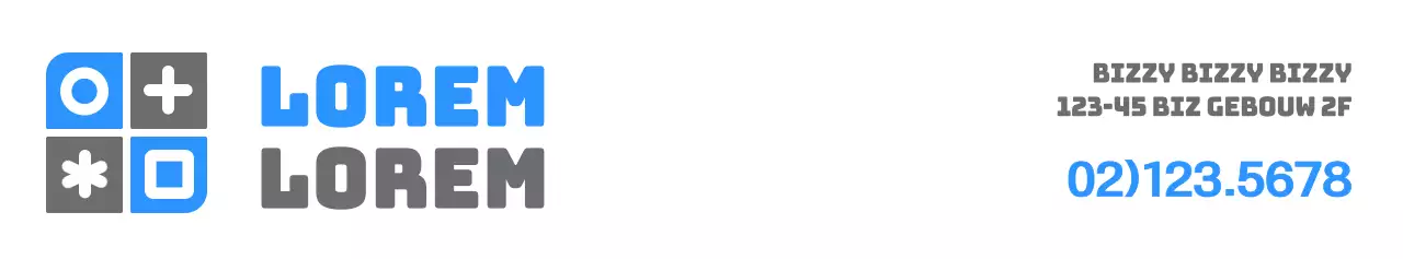 Eenvoudige, strakke vormen en symbolen logo combinatie stijl in blauw en donkergrijs Ziekenhuis promotie en promotie