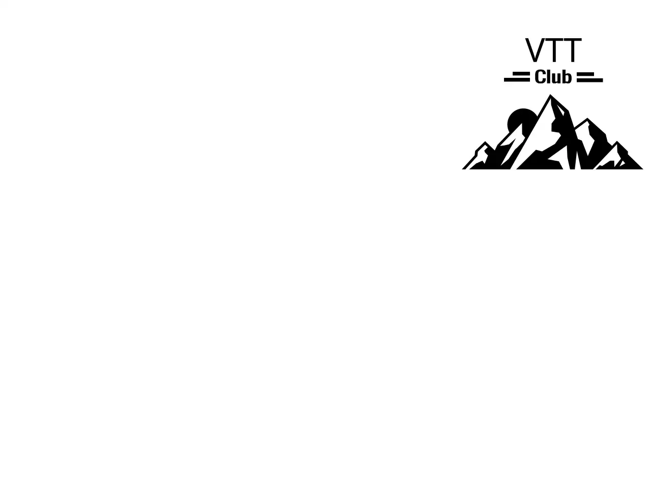 Concept de club de vélo de montagne avec une illustration simple de montagnes et de vélos en noir