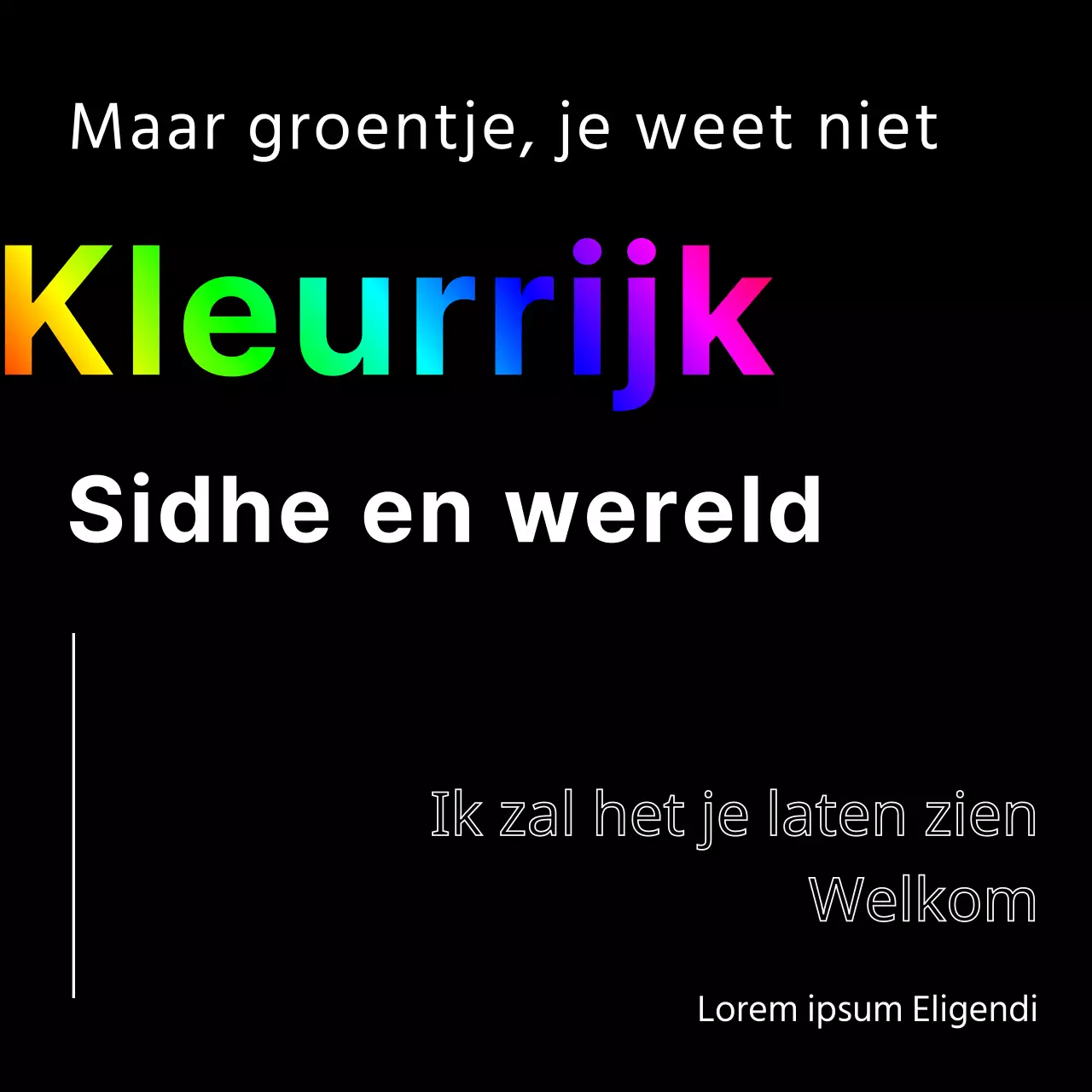 Verwelkom nieuwe studenten met een kleurrijk zwart ontwerp