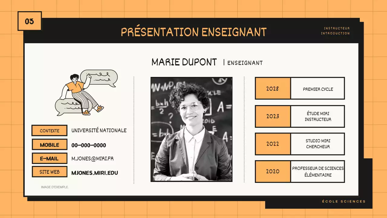 Proposition de programme de cours de sciences utilisant les lignes de tonalité orange et noire