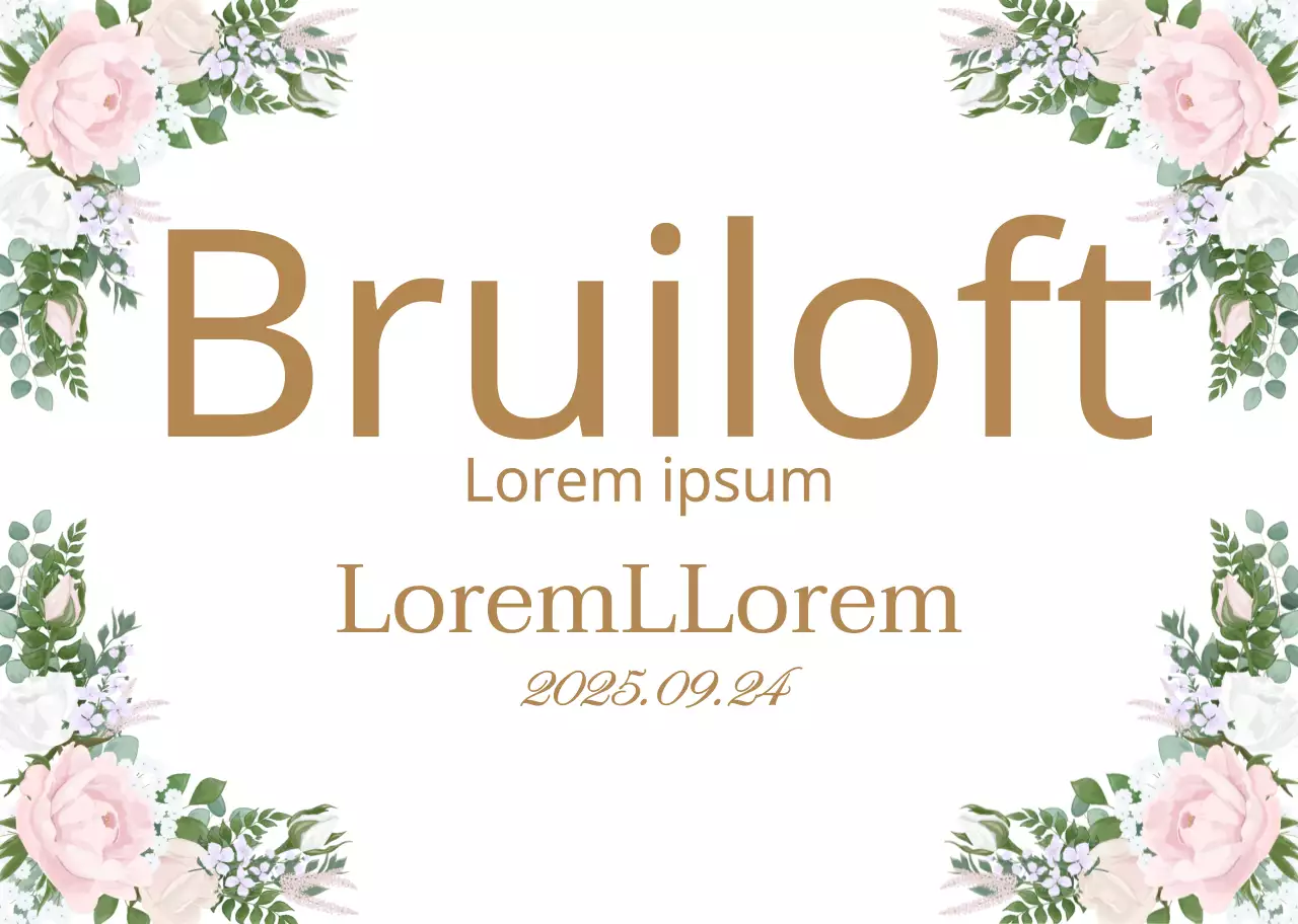 Wit Luxueuze bloemenillustratie bruiloft