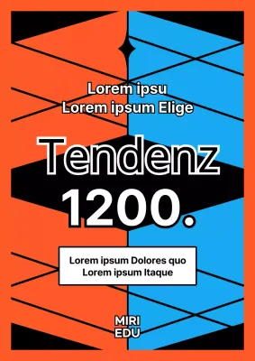 Kitschige Übungsfragen mit hellblauem und orangefarbenem Baumwollhintergrund