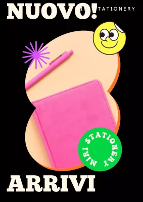 Poster fotografico con adesivi vivaci