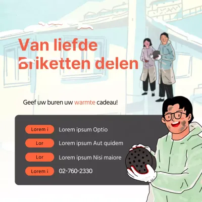 Oranje en grijze vrijwilligersaankondigingen