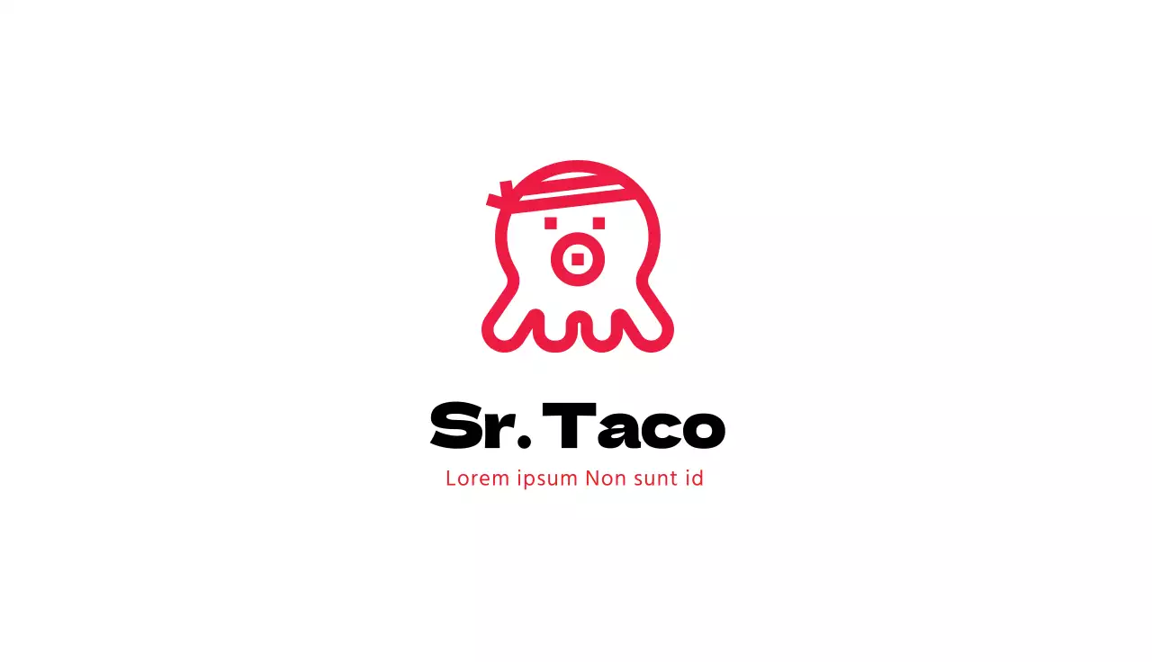 rojo ilustración logotipo restaurante takoyaki