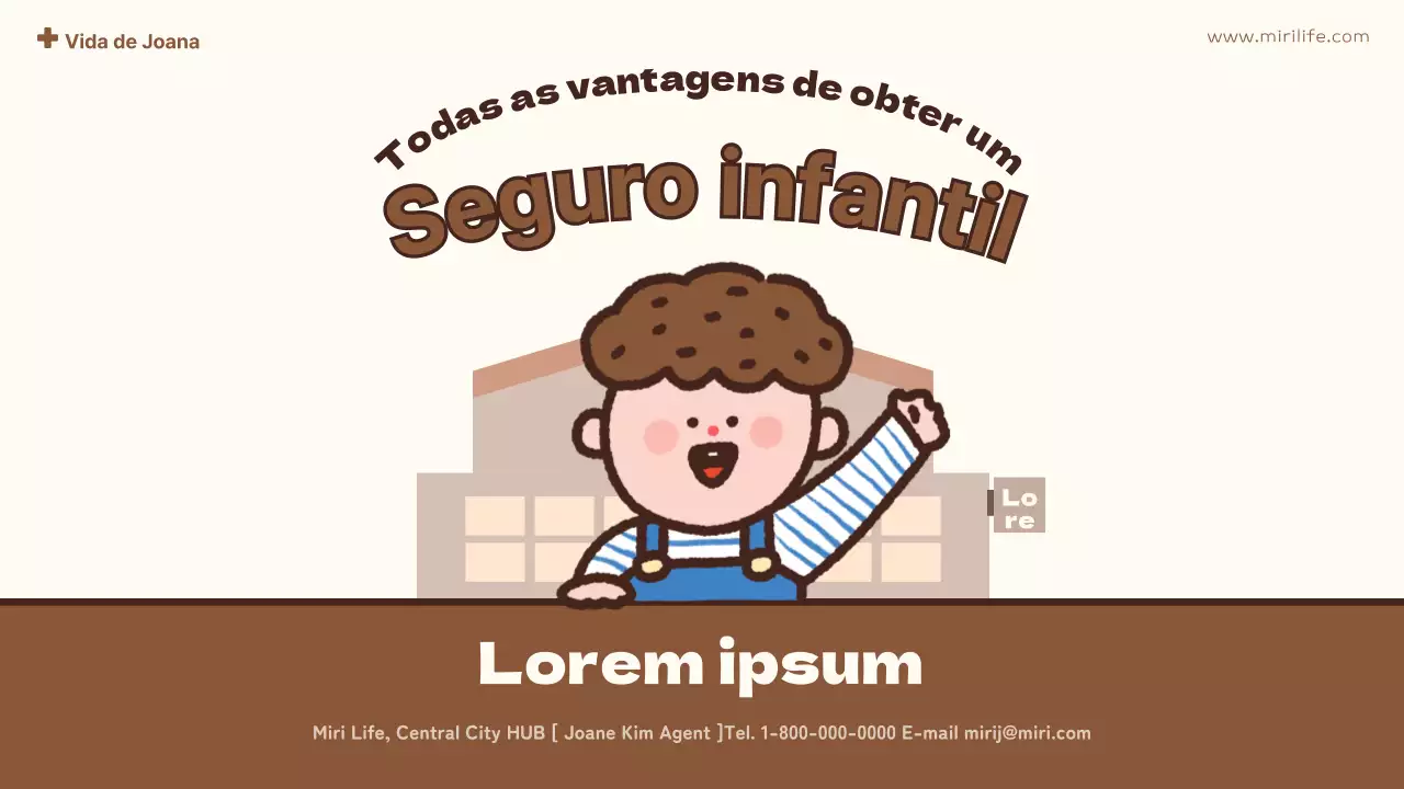 proposta de seguro para criança gira amarela