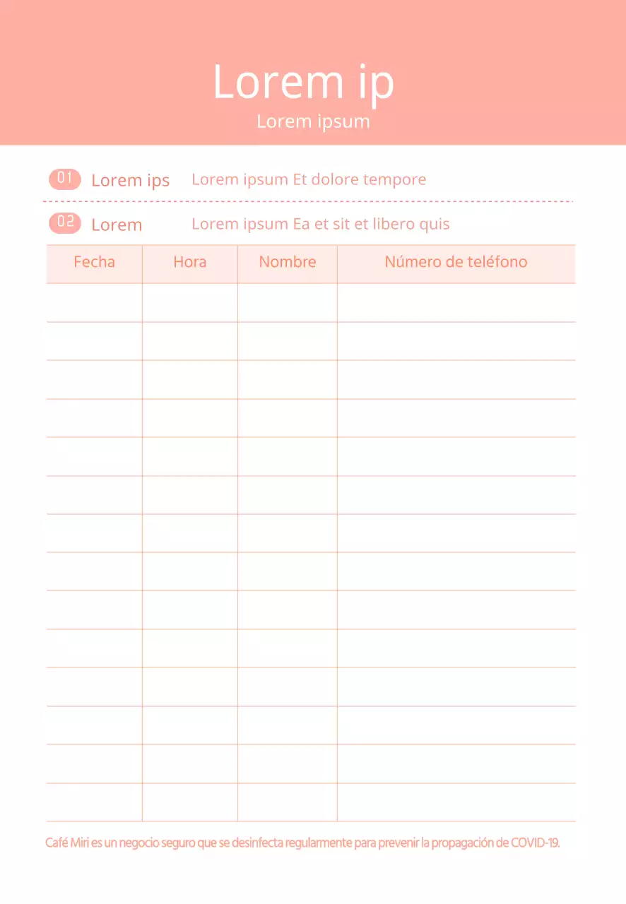 Listas de acceso Corona
