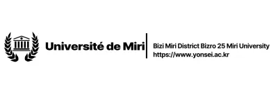 Symboles modernes noirs et simples Logo et texte combinés pour l'information et la promotion de l'université