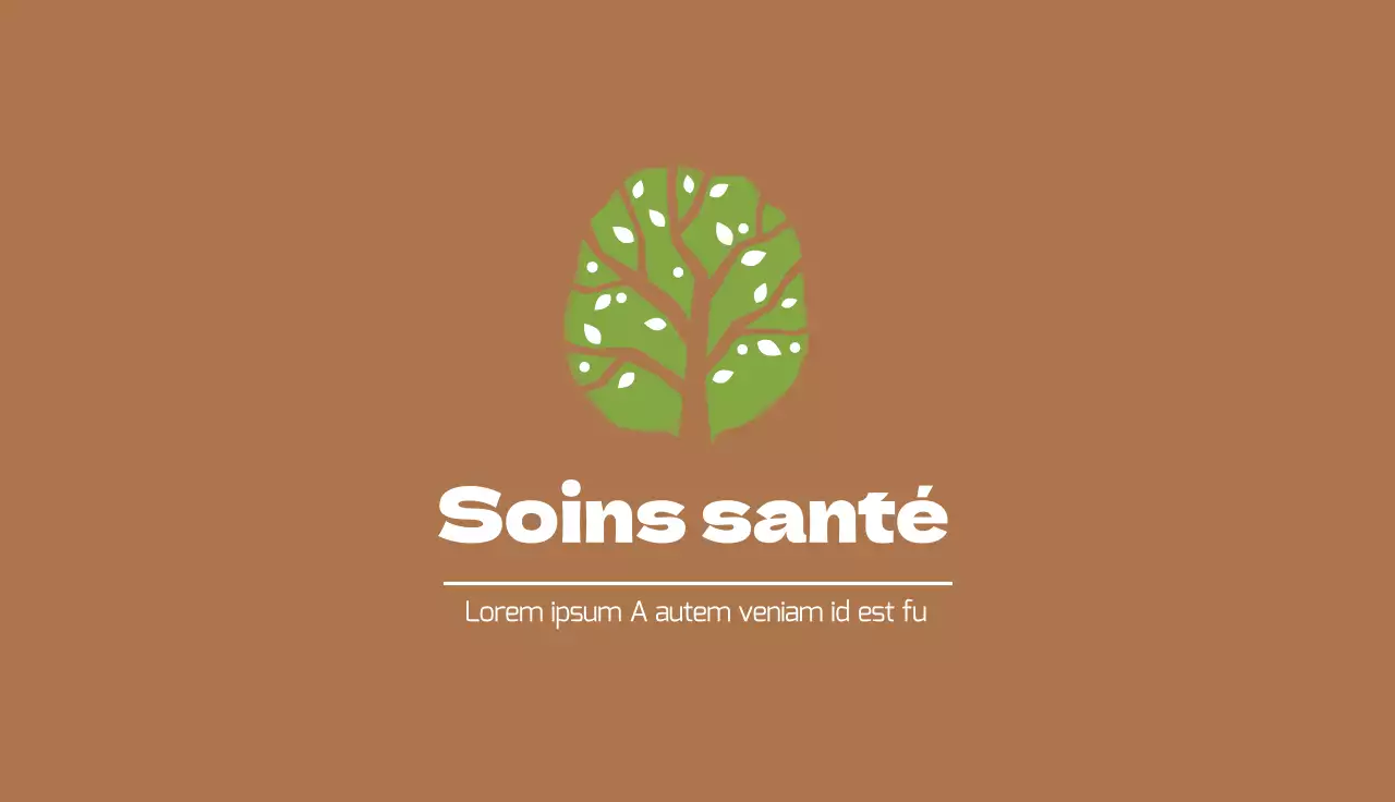 brun vert illustration logo hôpital clinique