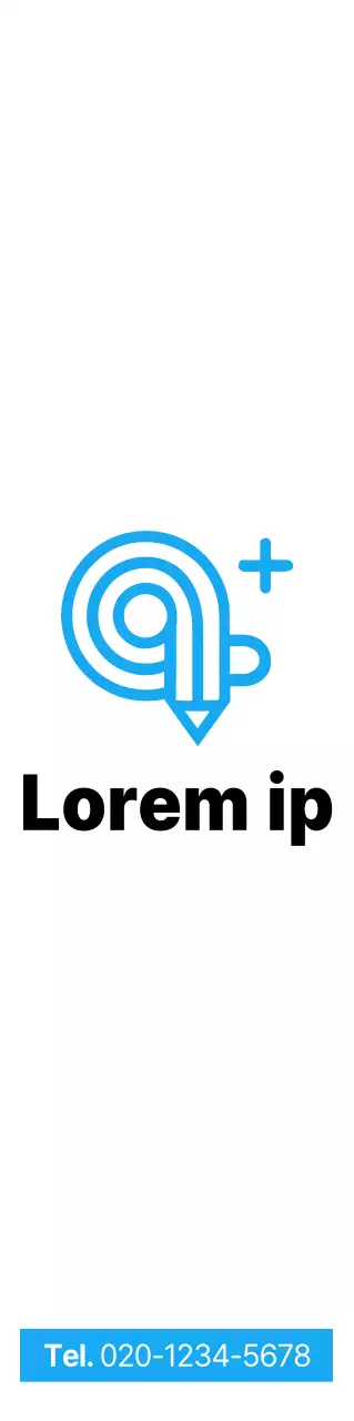 Strakke en eenvoudige stijl in lichtblauw en zwart om een wiskundeschool te promoten