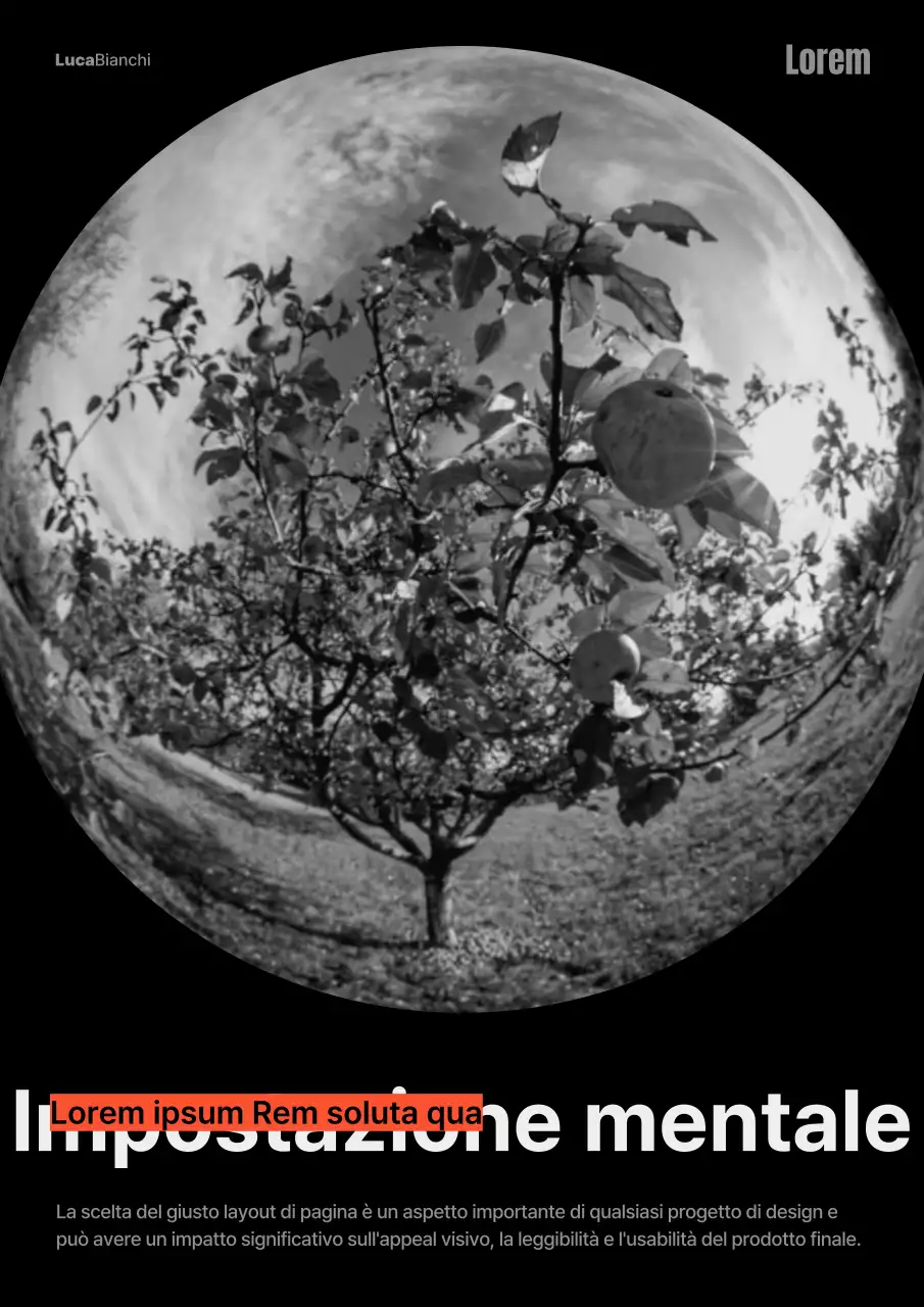 Autobiografia di un albero distorto in bianco e nero