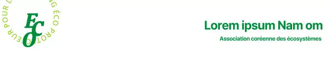 Logo texte-symbole simple avec une palette de couleurs vertes Publicité et promotion d'une association écologique