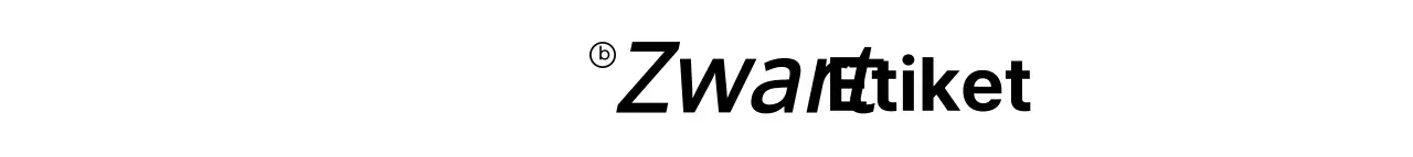 Eenvoudige, strakke lettercombinaties in zwarte en witte kleuren Logostijl Kledingwinkelpromoties en publiciteit