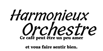 Pour un concept de café haut de gamme mettant l'accent sur les textes en anglais dans les recherches