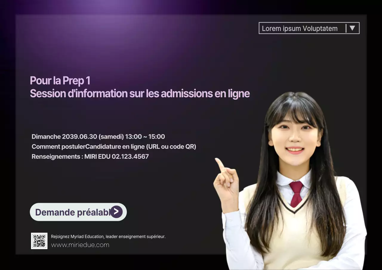  Visites d'admission en ligne Pré-candidature pour les élèves de terminale à l'enseignement MiriEdu