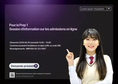 Visites d'admission en ligne Pré-candidature pour les élèves de terminale à l'enseignement MiriEdu