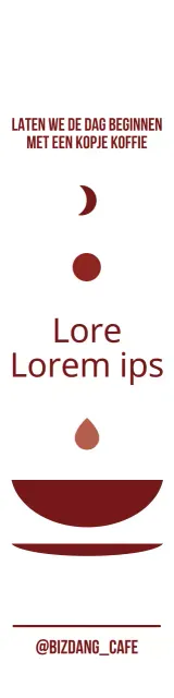 Schone en eenvoudige maan en koffie illustratie stijl in bruin en wit voor cafe promotie en promotie