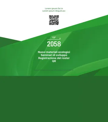 Stile di layout del testo semplice con colori verde e bianco Informazioni sui seminari di sviluppo verde