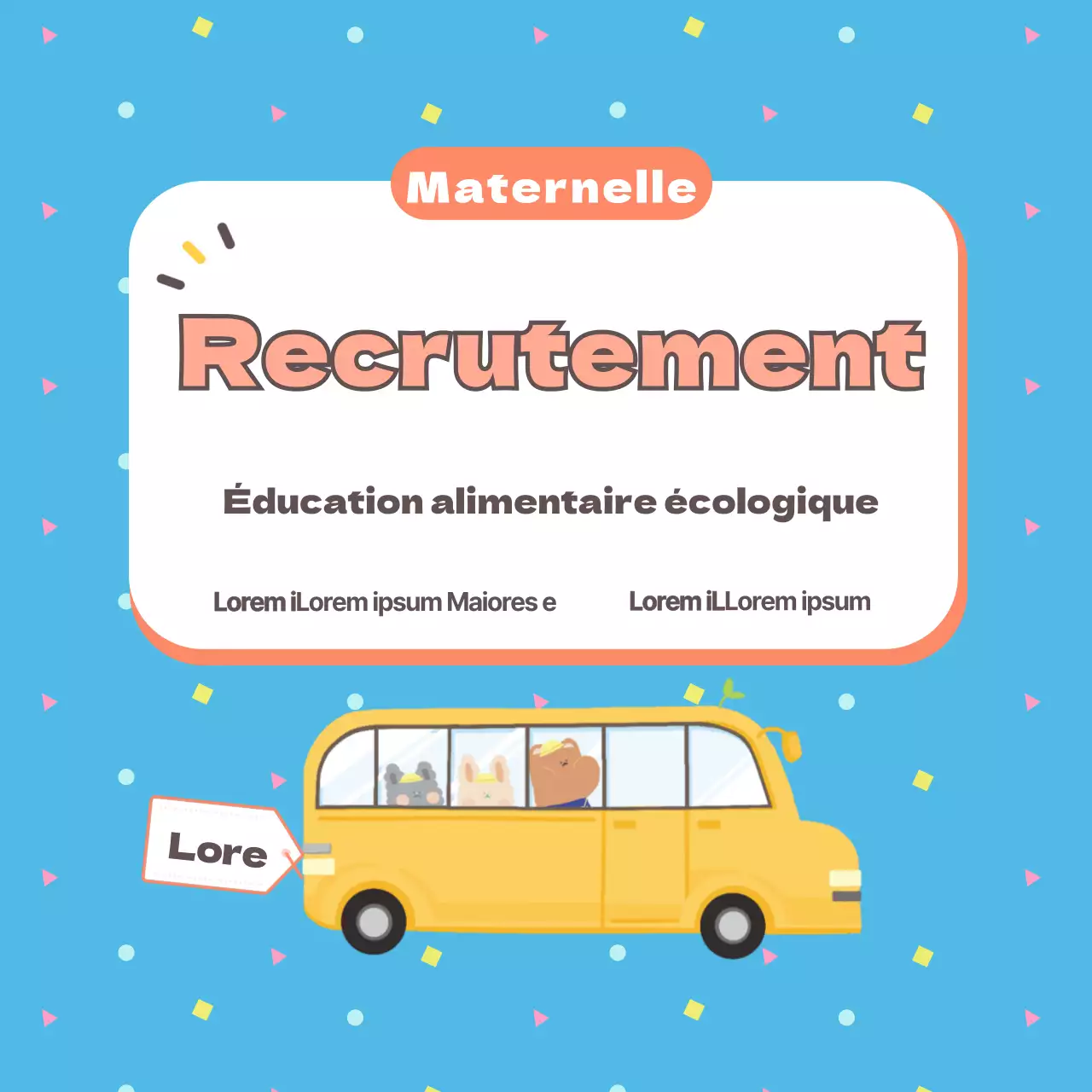 Aimant de voiture pour le recrutement de puéricultrices