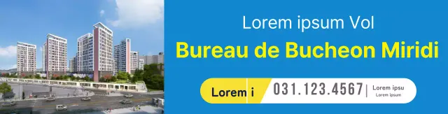 Image d'un appartement bleu pour promouvoir votre propriété