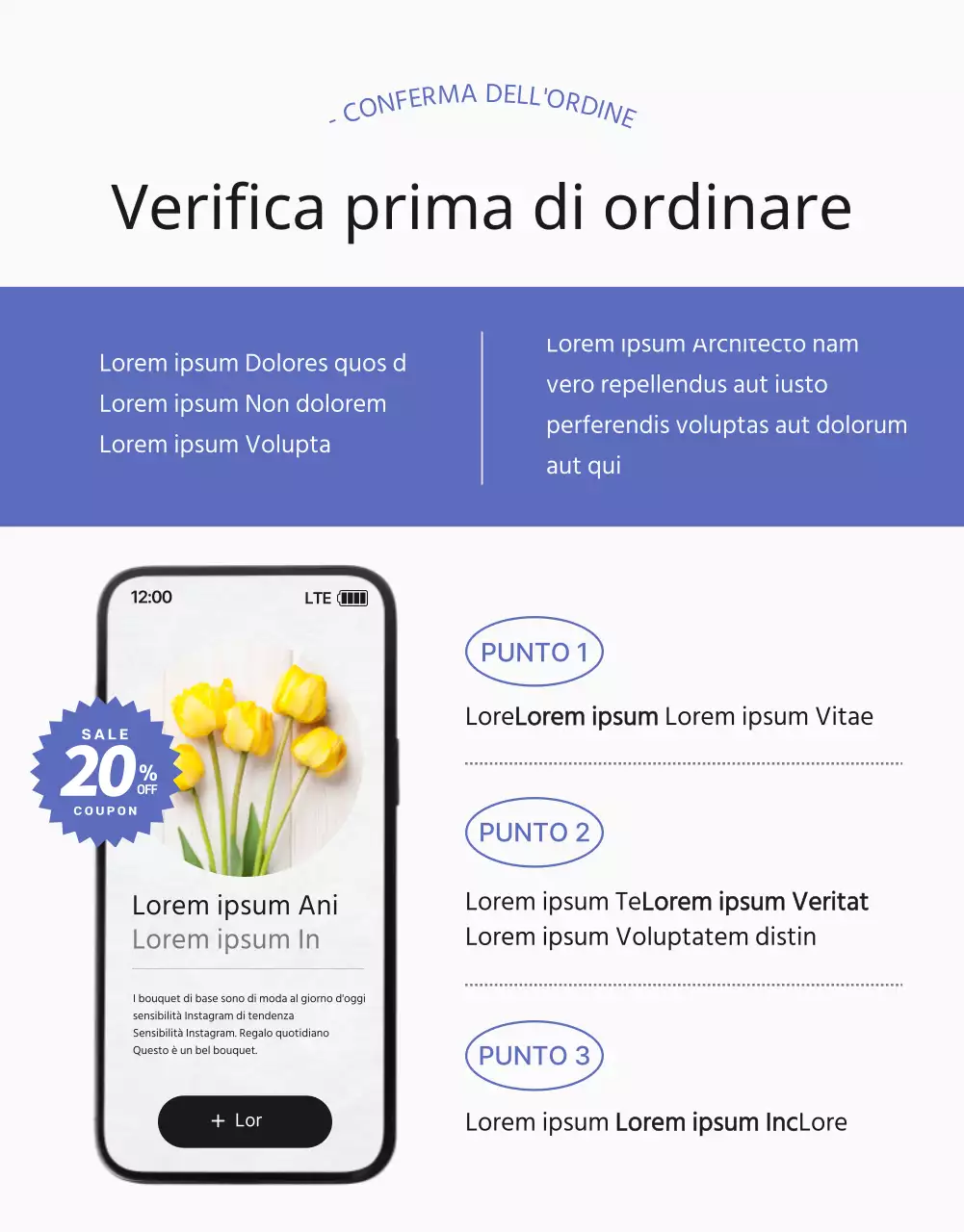 Tema dell'invito alla consegna di fiori viola