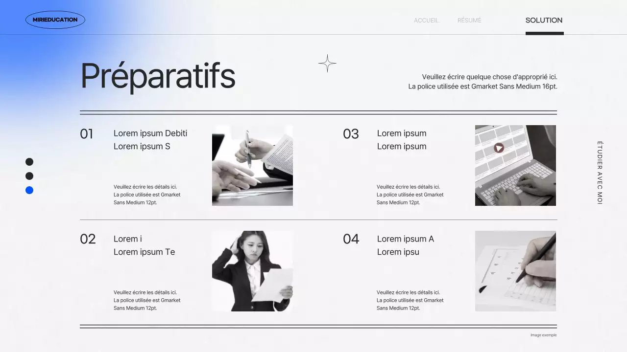 Un dossier de projet kitsch avec des dégradés violets