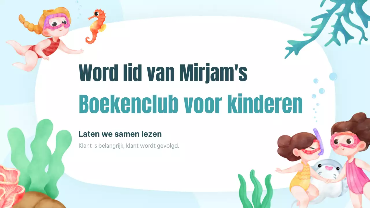 Een kleurrijk en schattig zeegeïllustreerd voorleesverhaal