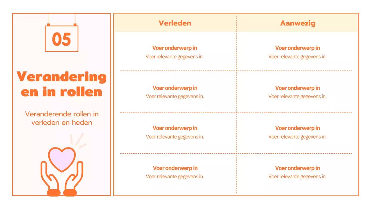 Familiecultuurprogramma met schattige oranje illustraties