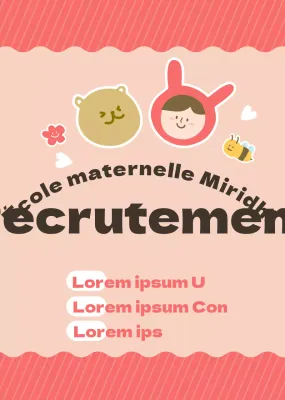 Recrutement préscolaire Aimant pour l'école maternelle