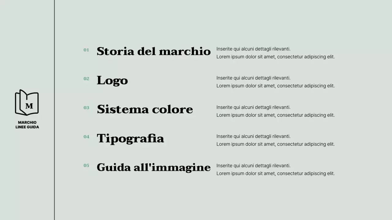 Linee guida per un'identità del marchio verde e pulita