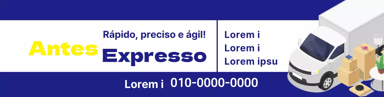 Camião azul ilustração empresa de mudanças