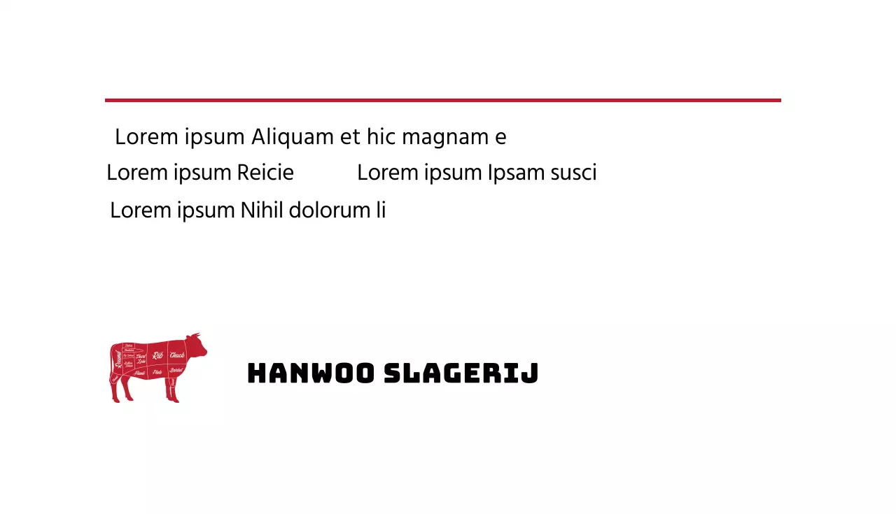 zwart rood illustratie restaurant slagerij