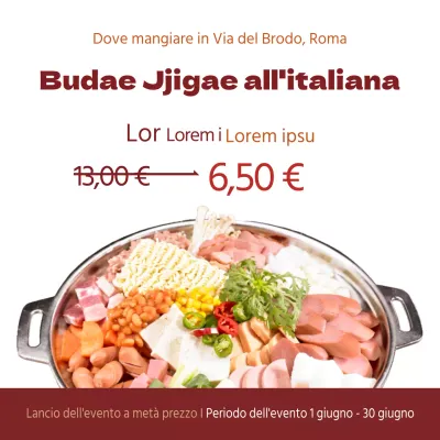Food Itaewon Budae Jjigae Promuove un evento a metà prezzo per celebrare il suo lancio