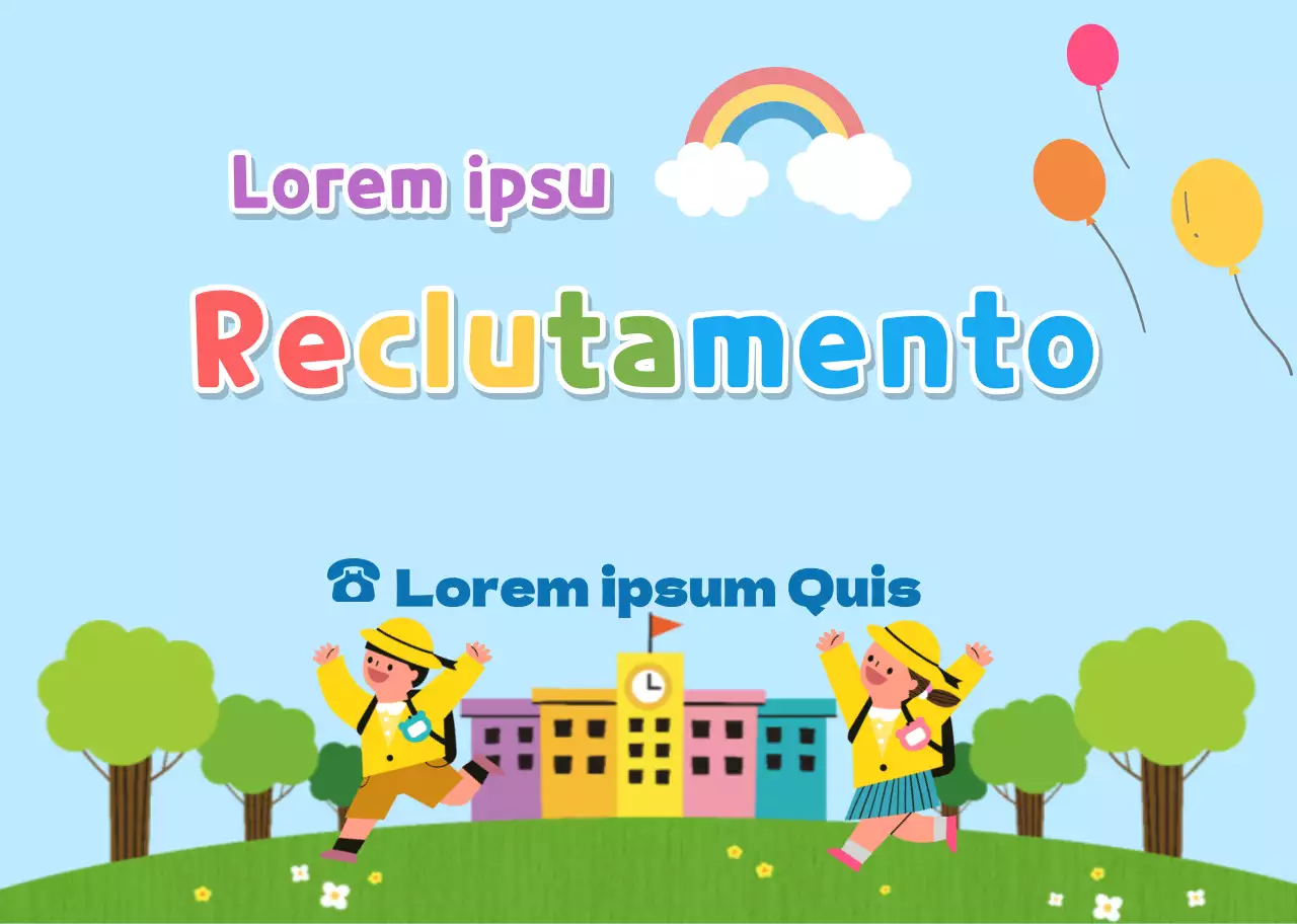 Azzurro verde simpatico reclutamento PR