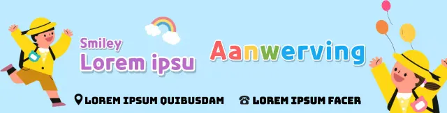 Lichtblauwe gele schattige PR-werving