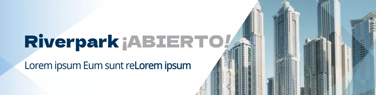 Blanco azul formas geométricas patrón de promoción de la propiedad