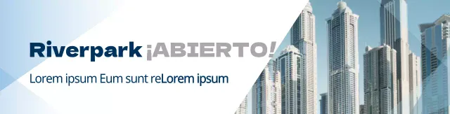 Blanco azul formas geométricas patrón de promoción de la propiedad