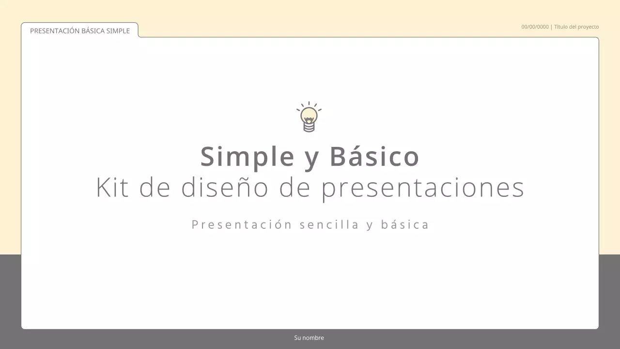 Kit de presentación sencillo y básico en tonos pastel y blanco