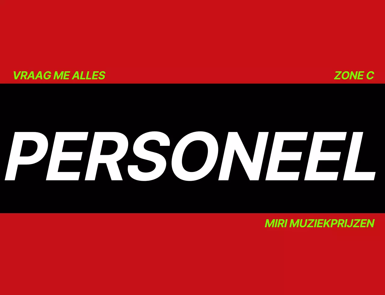 Music Awards Concert Personeel Vest met Zwart Wit Fluorescerend Groen Symbool Logo