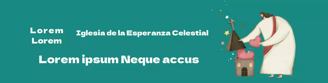 Personaje verde ilustración promoción iglesia